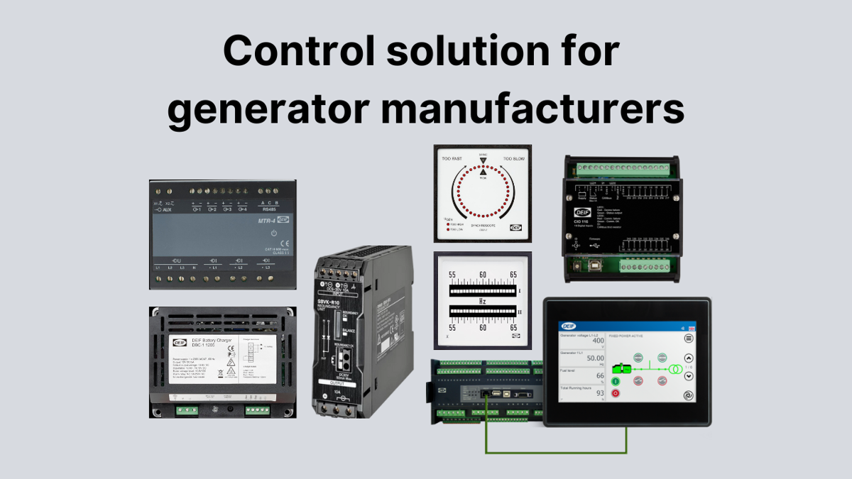 Control solution for generator manufacturers