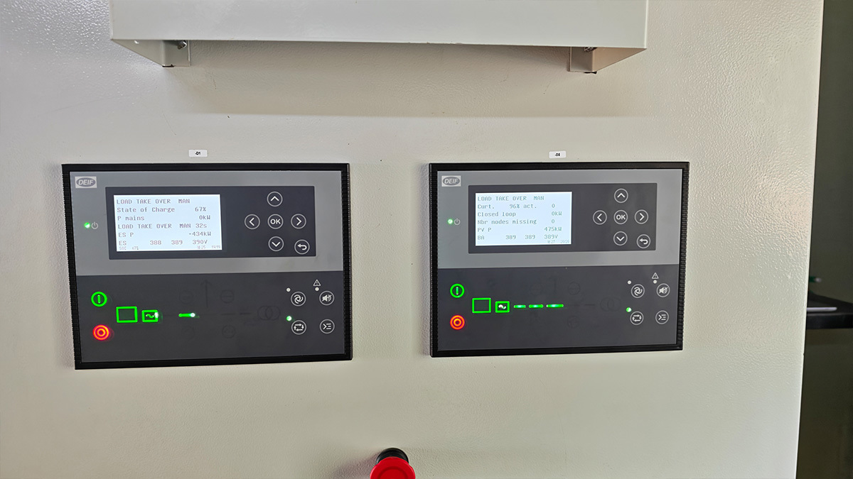 DEIF ASC 150 Storage and ASC 150 Solar controllers managing battery storage and solar PV at ION Energia's irrigation site in Brazil
