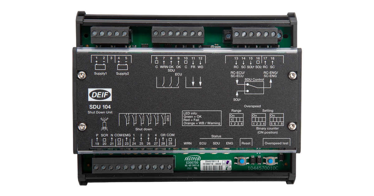 SDU 104 - Marine Engine Shutdown Unit